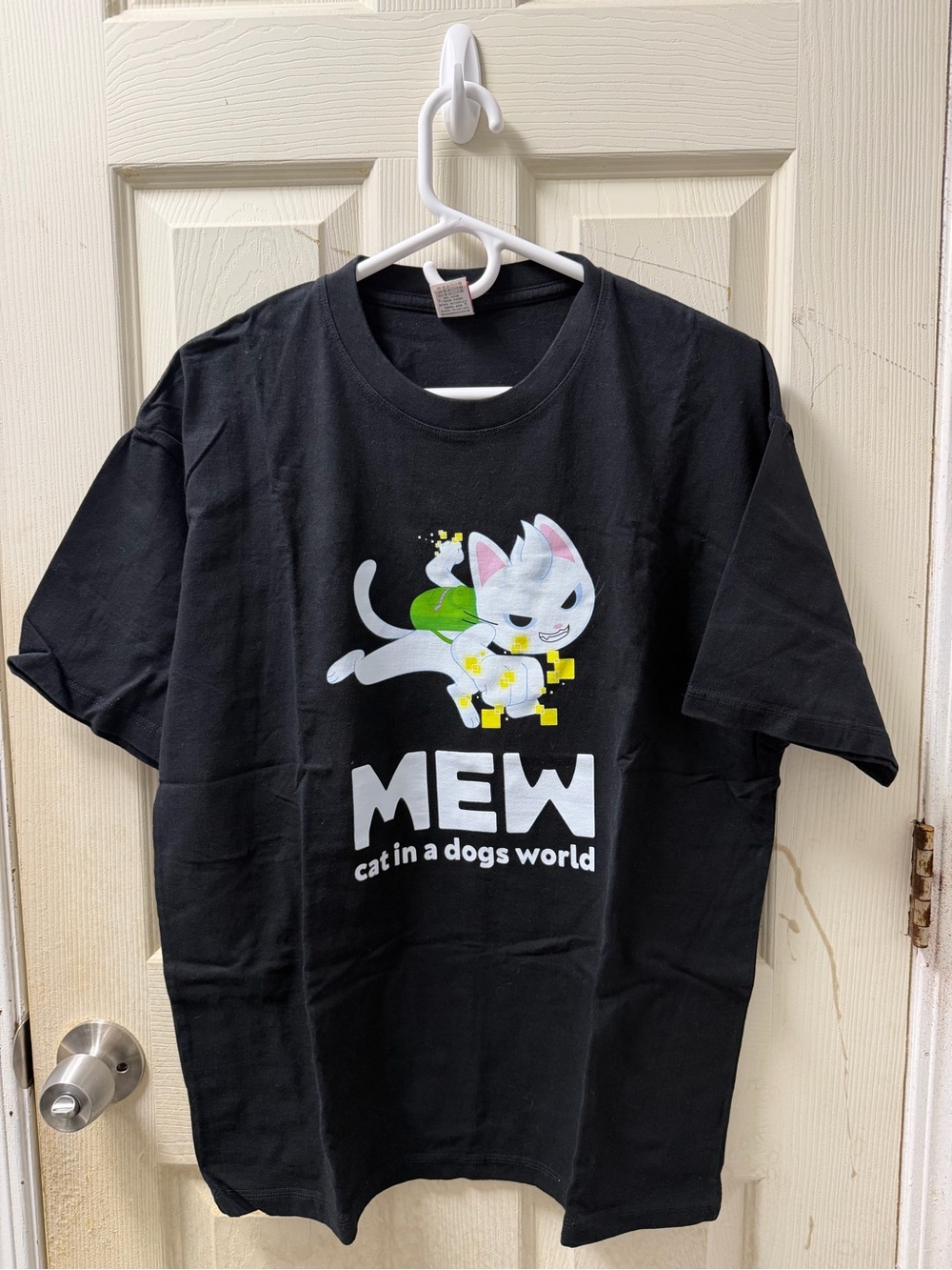 MEW Cat in a Dogs World Black Graphic Tee